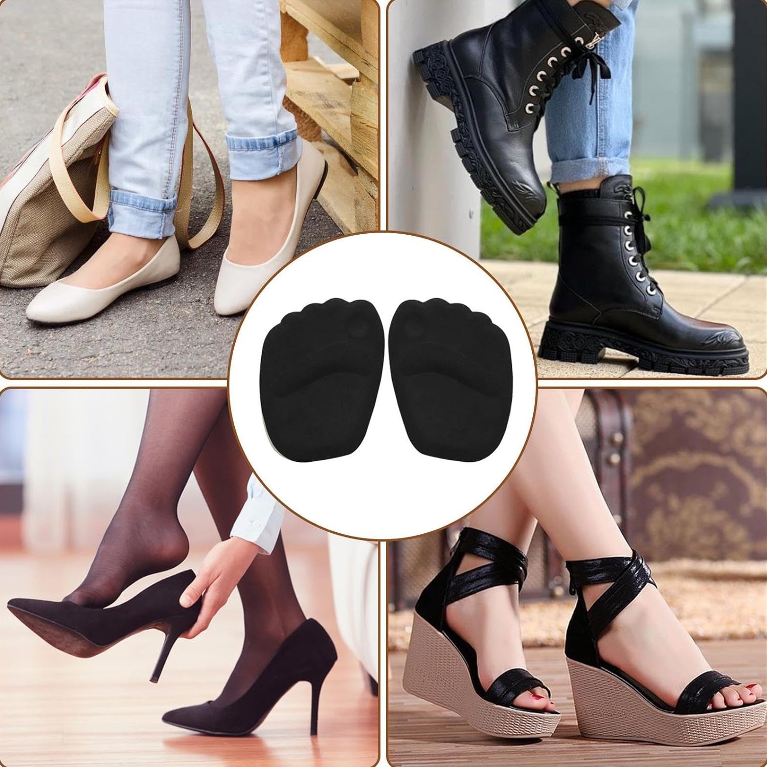 High Shoe Heel Cushion Inserts Non Slip Prevent Calluses Insole Pads (1 Pair) High Shoe Heel Cushion Inserts Non Slip Prevent Calluses Insole Pads (1 Pair)